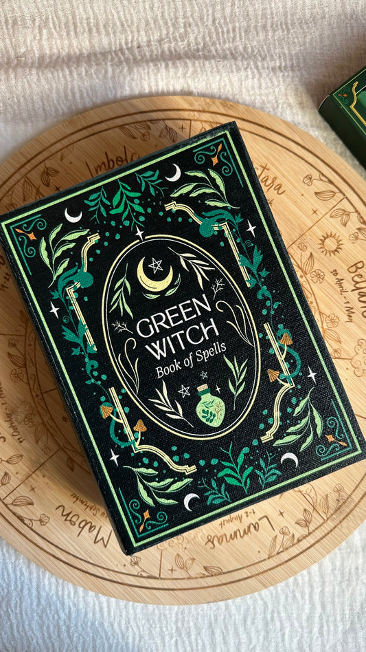 Scatola a forma di libro Green Witch