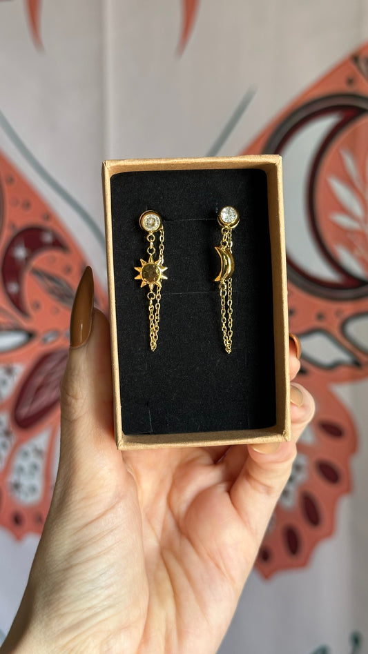 Orecchini The Moon meets the Sun