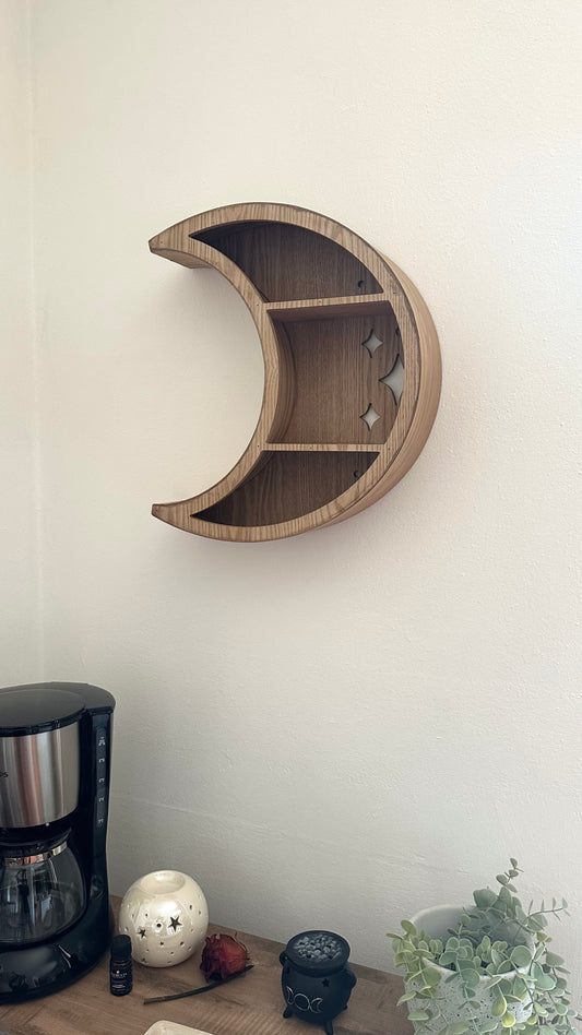 Scaffale in legno mezza luna