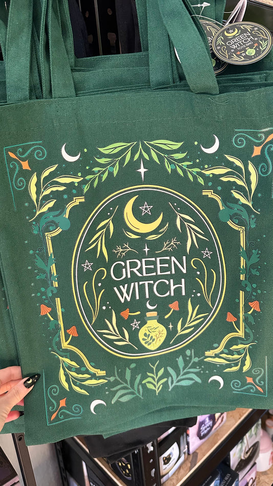 Tote Bag Green Witch
