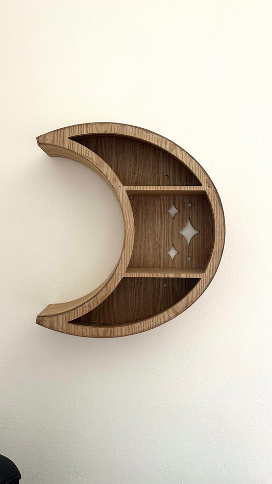 Scaffale in legno mezza luna